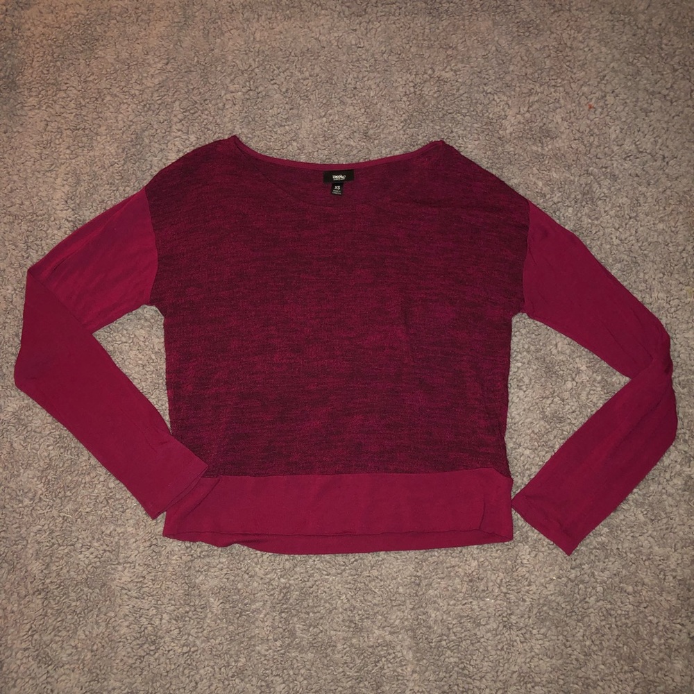 Long Sleeve Maroon Sweater